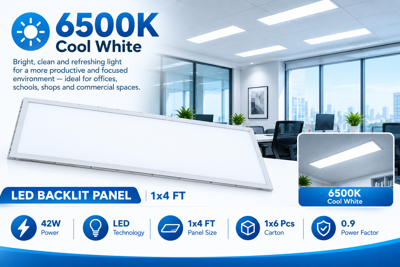 LED Panel Light 1x4 42W - photo 5